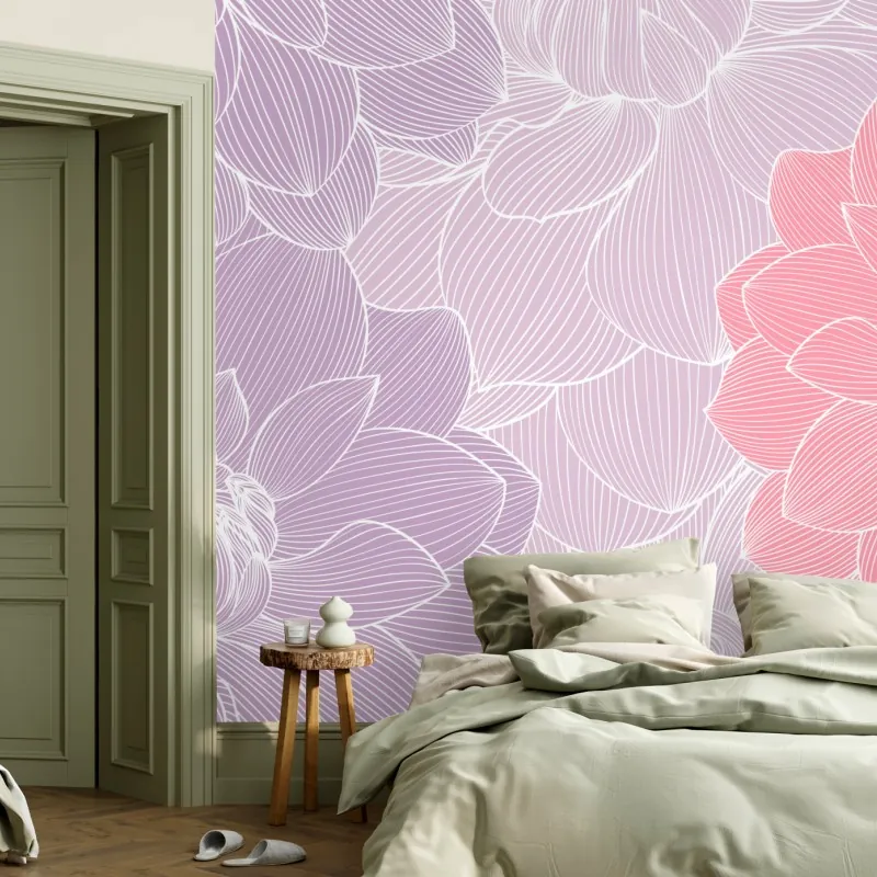 Fototapeta delikatny pastelowy wzór kwiatowy