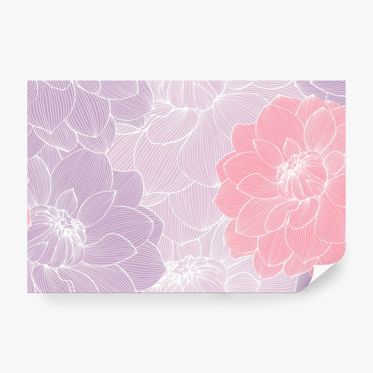 Fototapeta delikatny pastelowy wzór kwiatowy – Wallissimo® Fototapeta delikatny pastelowy wzór kwiatowy – Wallissimo®