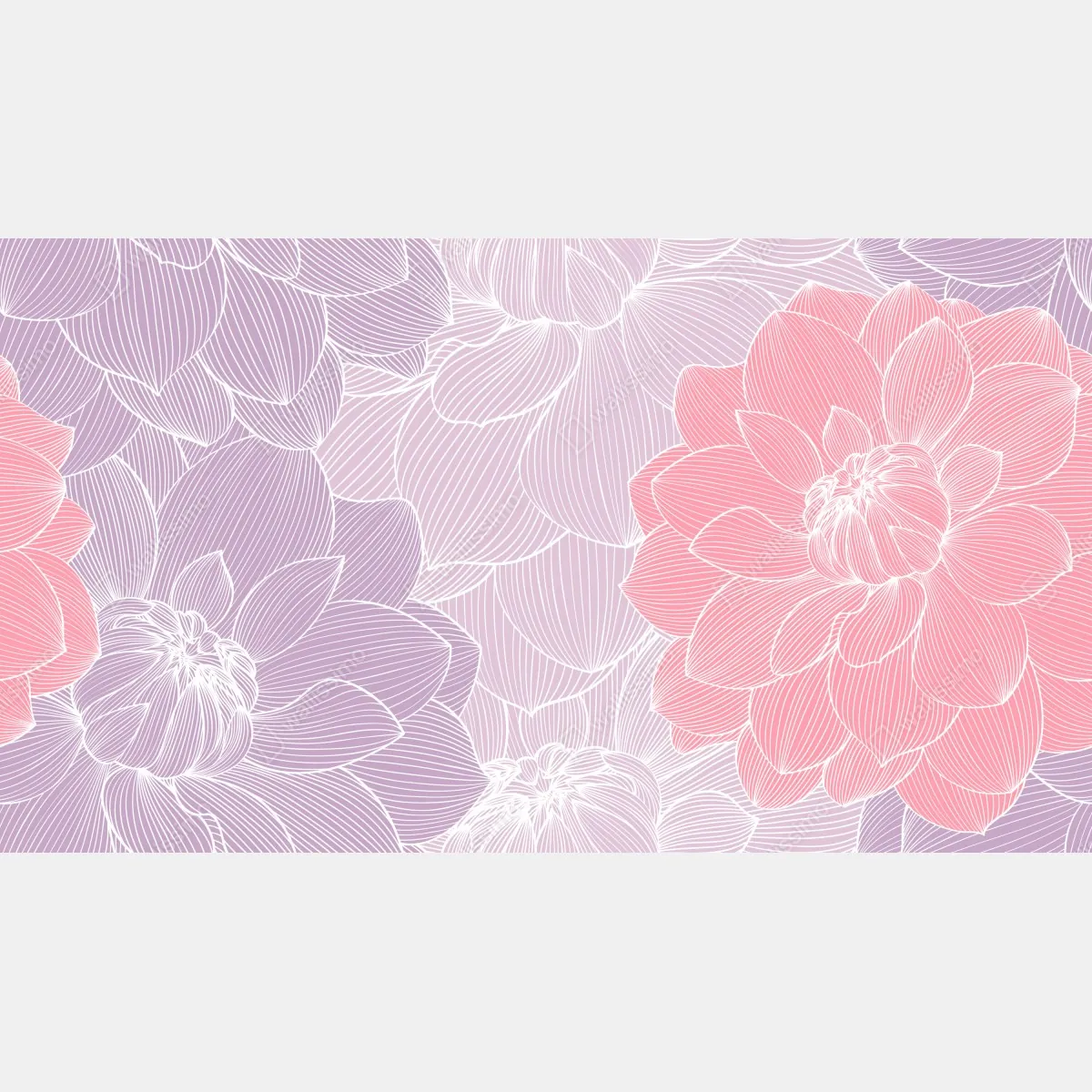 Fototapeta delikatny pastelowy wzór kwiatowy – Wallissimo® Fototapeta delikatny pastelowy wzór kwiatowy – Wallissimo®