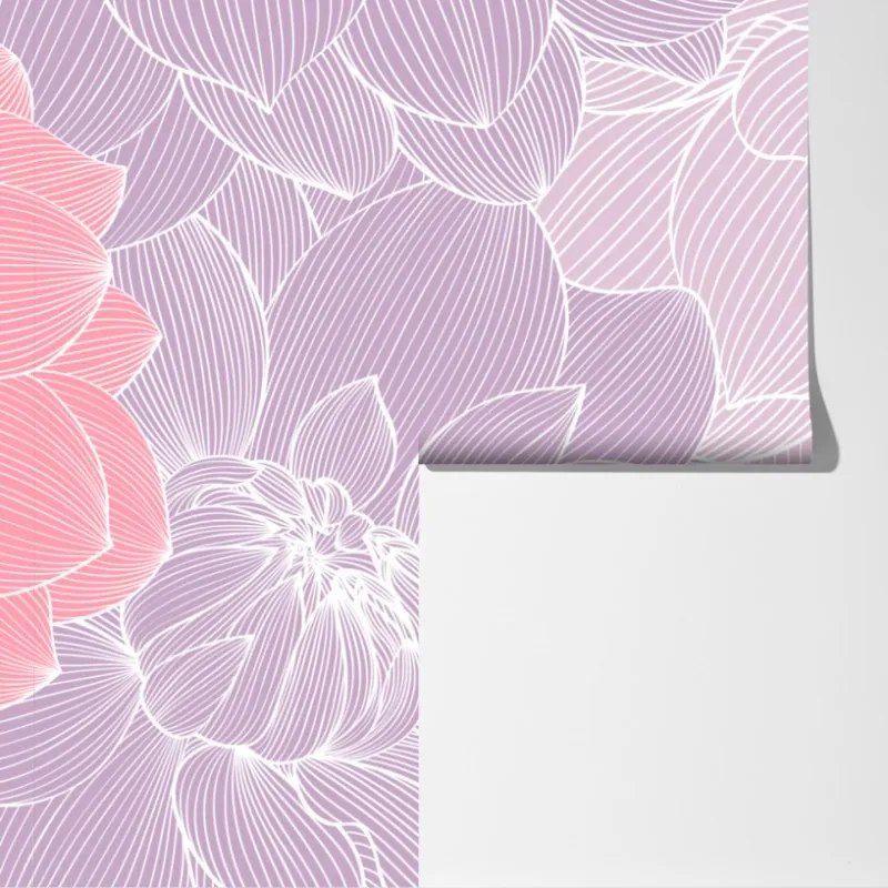 Fototapeta delikatny pastelowy wzór kwiatowy – Wallissimo® Fototapeta delikatny pastelowy wzór kwiatowy – Wallissimo®