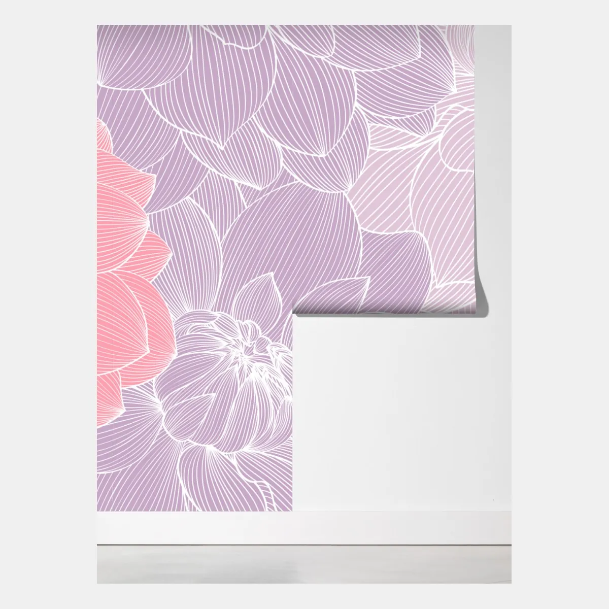 Fototapeta delikatny pastelowy wzór kwiatowy – Wallissimo® Fototapeta delikatny pastelowy wzór kwiatowy – Wallissimo®