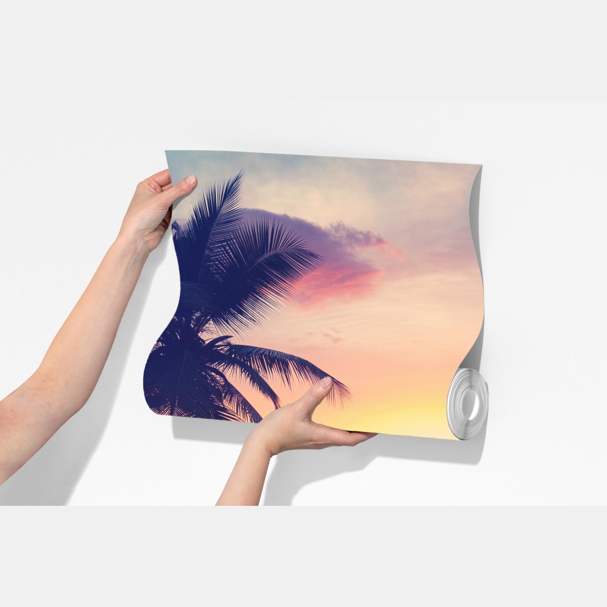 Fototapeta tropikalny pastelowy zachód słońca nad morzem – Wallissimo® Fototapeta tropikalny pastelowy zachód słońca nad morzem – Wallissimo®