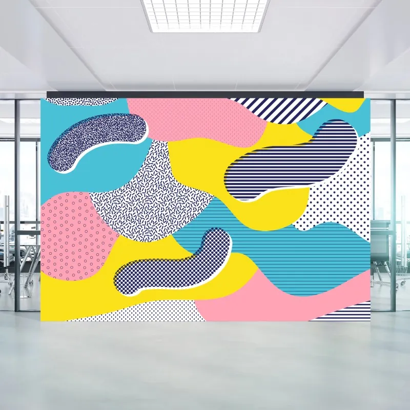 Fototapeta zabawny abstrakcyjny wzór memphis