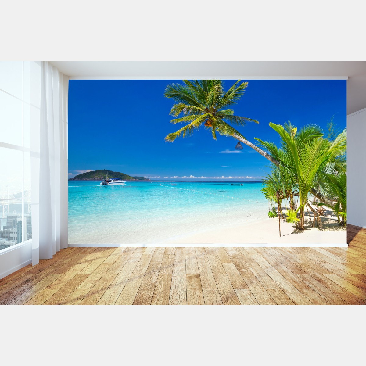 Wall mural tropical beach in Thailand