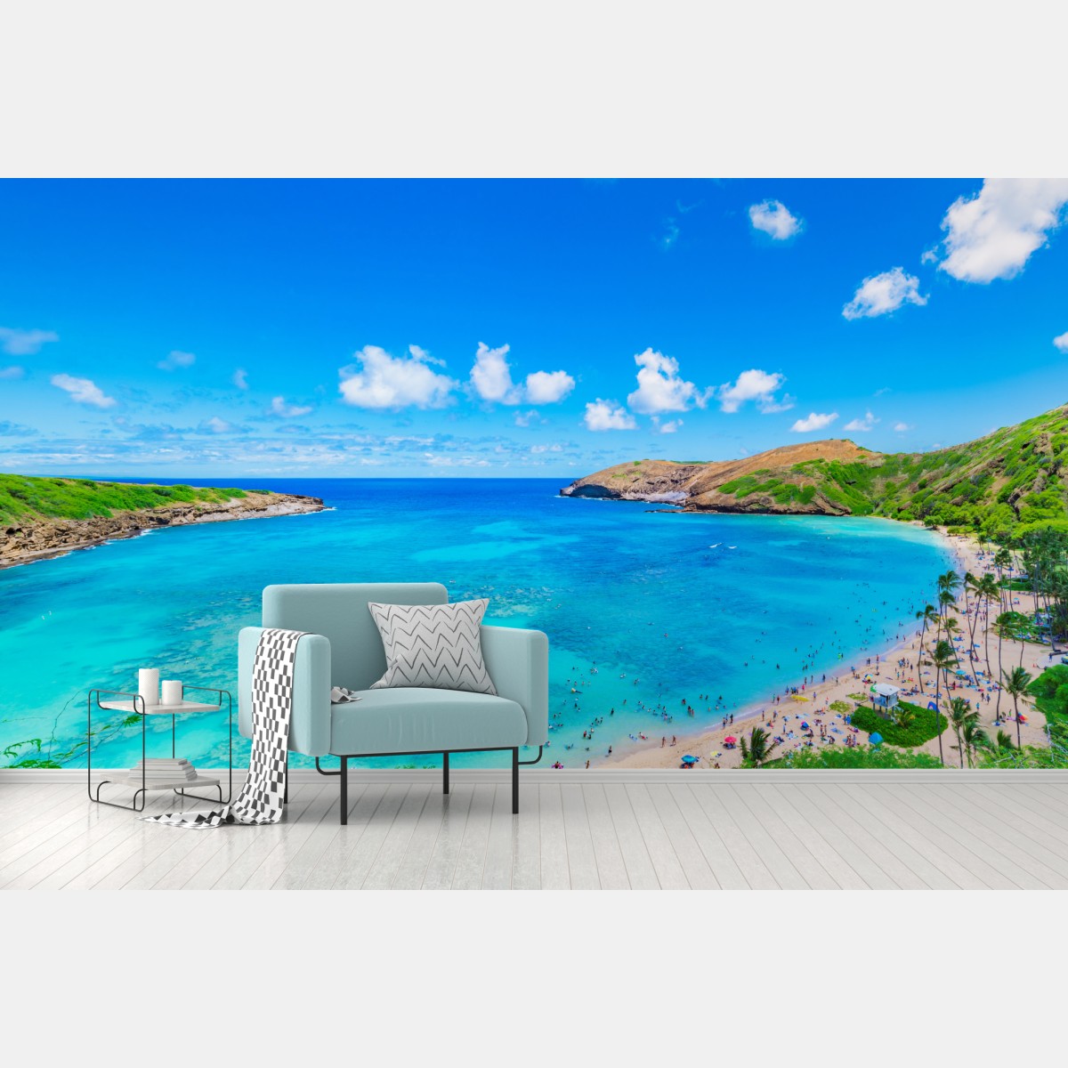 Wall mural tropical turquoise bay panorama
