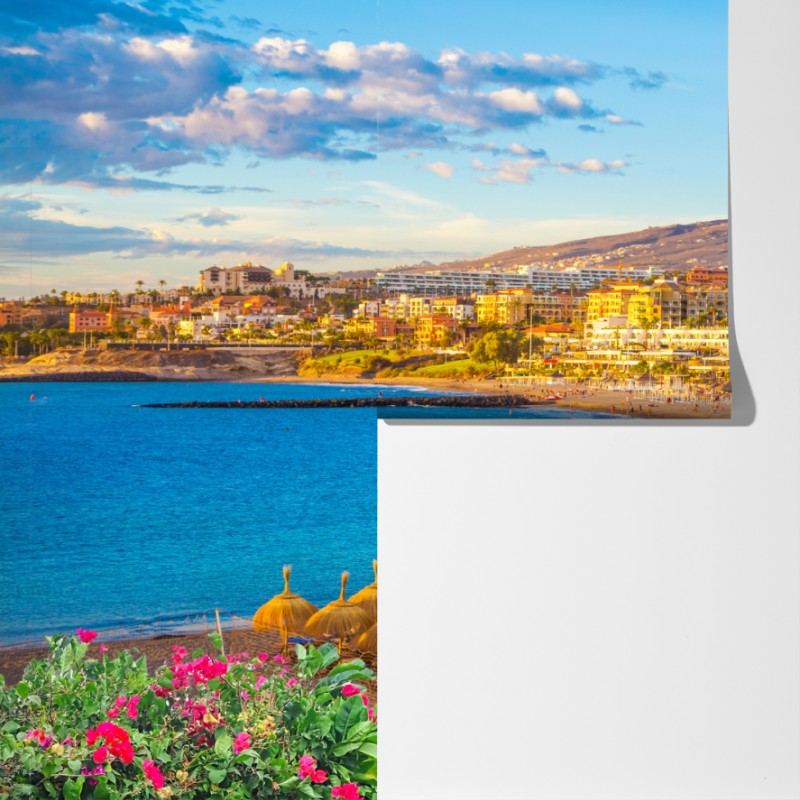 Fototapeta słoneczna plaża Torviscas, Teneryfa – Wallissimo® Fototapeta słoneczna plaża Torviscas, Teneryfa – Wallissimo®