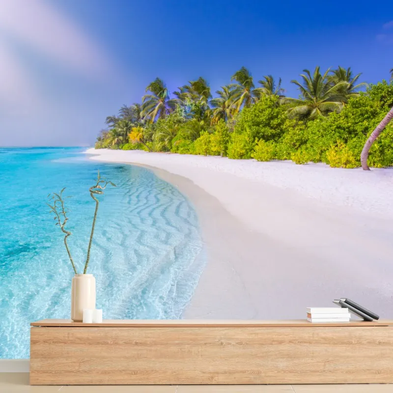 Fototapeta tropikalna turkusowa plaża – Wallissimo® Fototapeta tropikalna turkusowa plaża – Wallissimo®