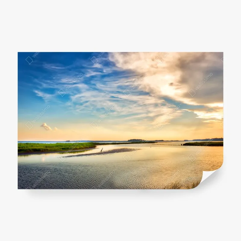 Fototapeta luksusowy złoty abstrakcyjny wzór fal – Wallissimo®