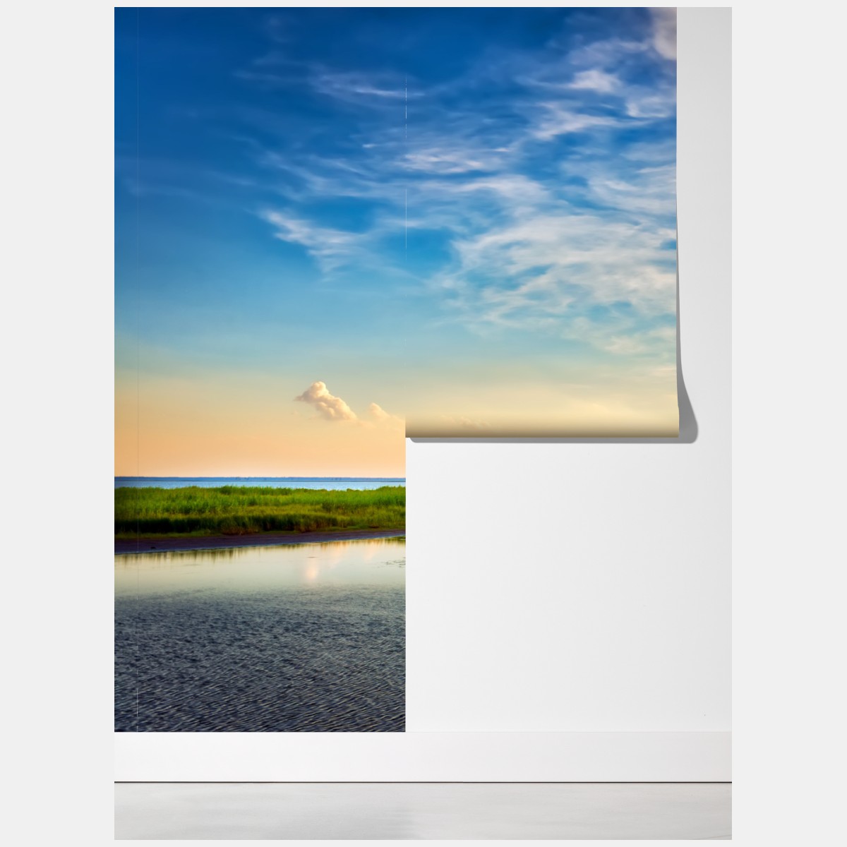 Fototapeta czapla nad zatoką Chesapeake o zachodzie słońca – Wallissimo® Fototapeta czapla nad zatoką Chesapeake o zachodzie słońca – Wallissimo®