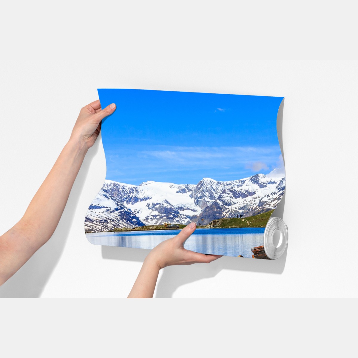 Fototapeta spokojne odbicie Matterhornu nad jeziorem Stellisee, Zermatt – Wallissimo® Fototapeta spokojne odbicie Matterhornu nad jeziorem Stellisee, Zermatt – Wallissimo®