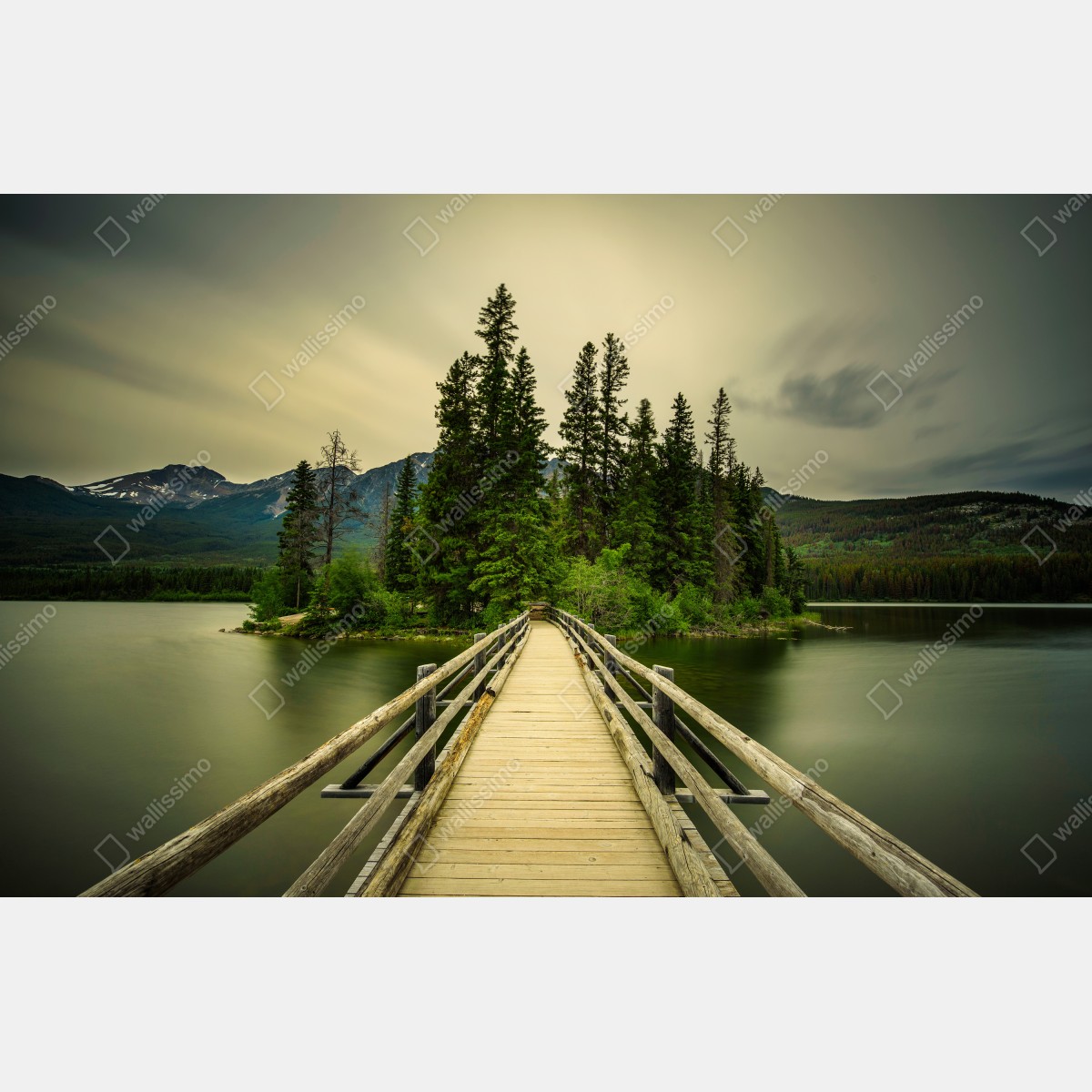 Fototapeta wieczorny spacer na wyspę Pyramid, Park Narodowy Jasper – Wallissimo® Fototapeta wieczorny spacer na wyspę Pyramid, Park Narodowy Jasper – Wallissimo®