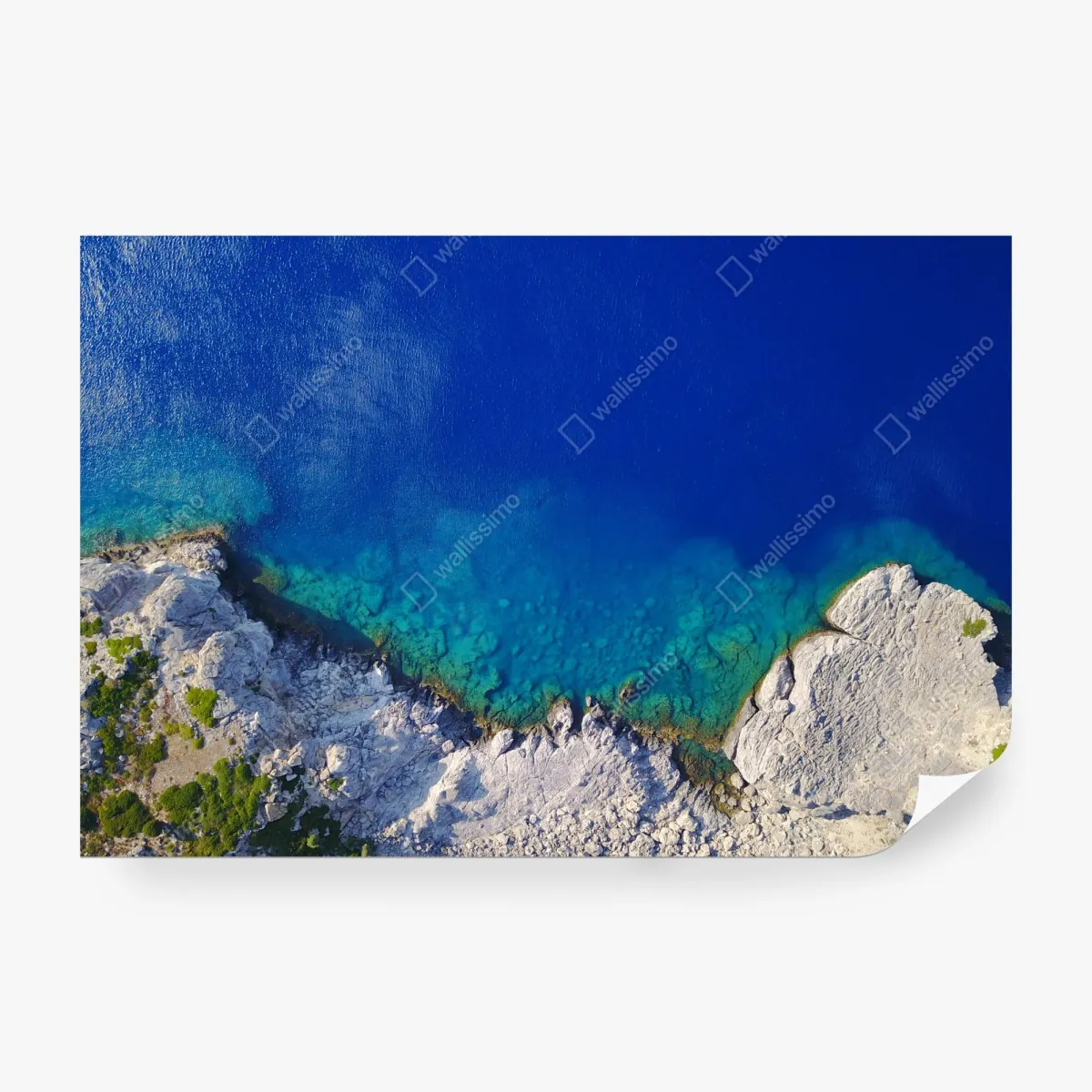 Fototapeta widok z lotu ptaka na skaliste wybrzeże – Wallissimo® Fototapeta widok z lotu ptaka na skaliste wybrzeże – Wallissimo®