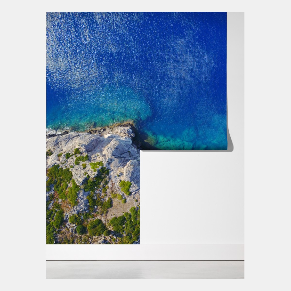 Fototapeta widok z lotu ptaka na skaliste wybrzeże – Wallissimo® Fototapeta widok z lotu ptaka na skaliste wybrzeże – Wallissimo®