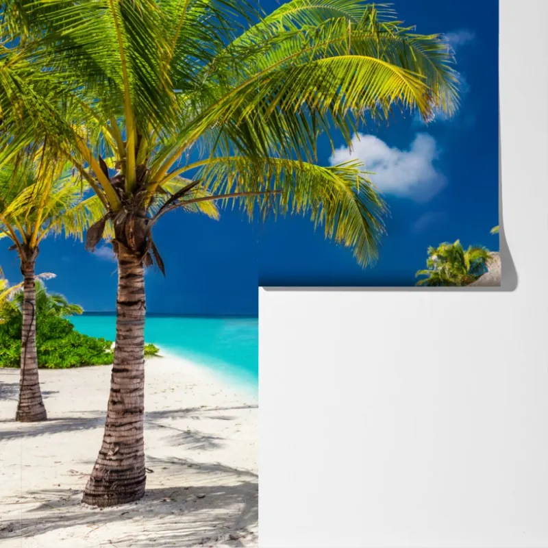 Fototapeta tropikalne bungalowy nad turkusowym morzem – Wallissimo® Fototapeta tropikalne bungalowy nad turkusowym morzem – Wallissimo®