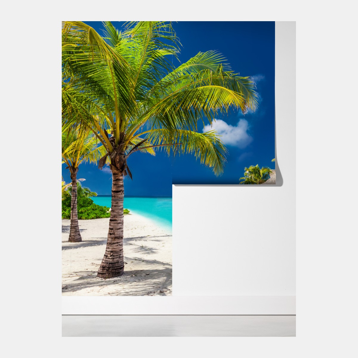 Fototapeta tropikalne bungalowy nad turkusowym morzem – Wallissimo® Fototapeta tropikalne bungalowy nad turkusowym morzem – Wallissimo®