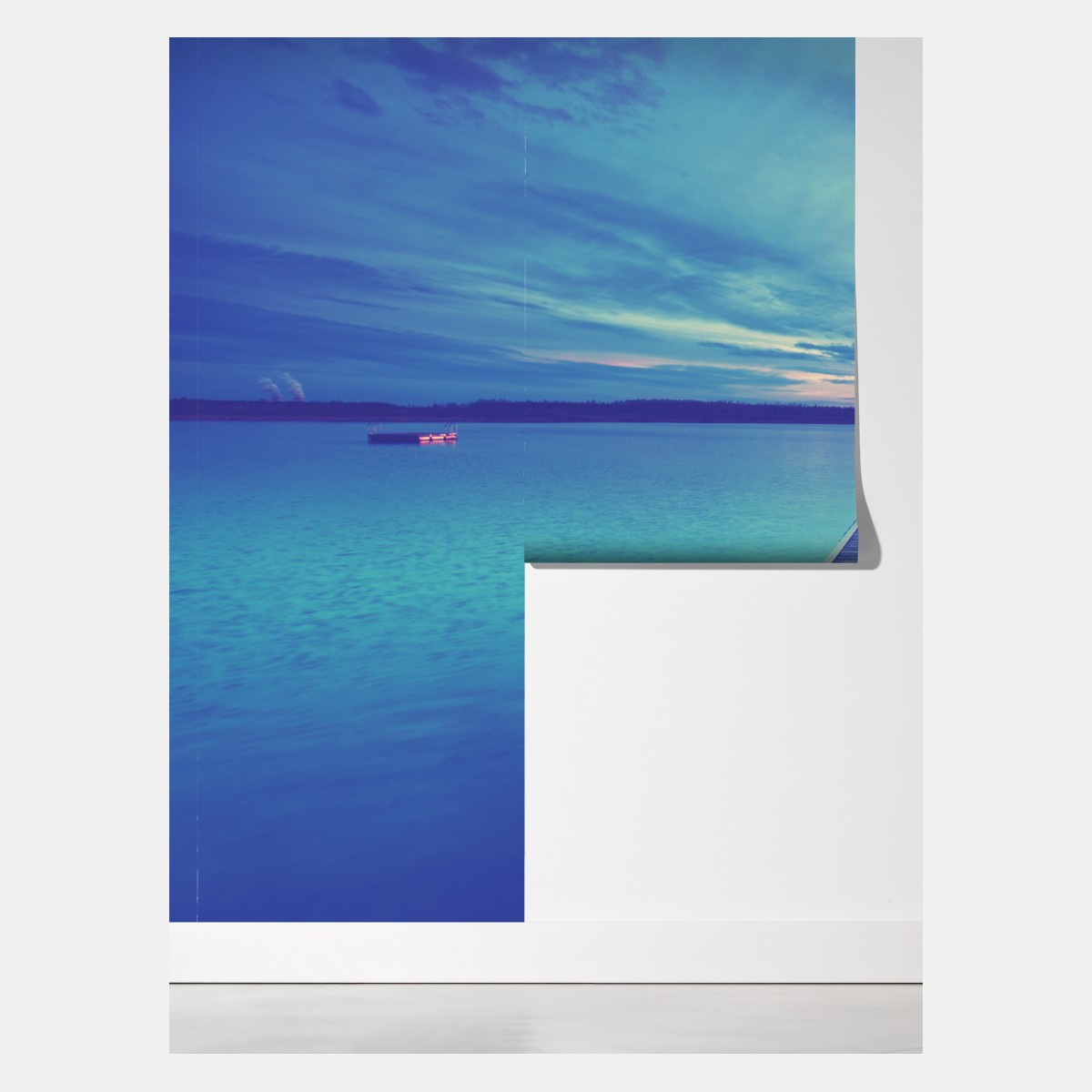 Fototapeta pastelowy pomost nad jeziorem o zachodzie słońca – Wallissimo® Fototapeta pastelowy pomost nad jeziorem o zachodzie słońca – Wallissimo®