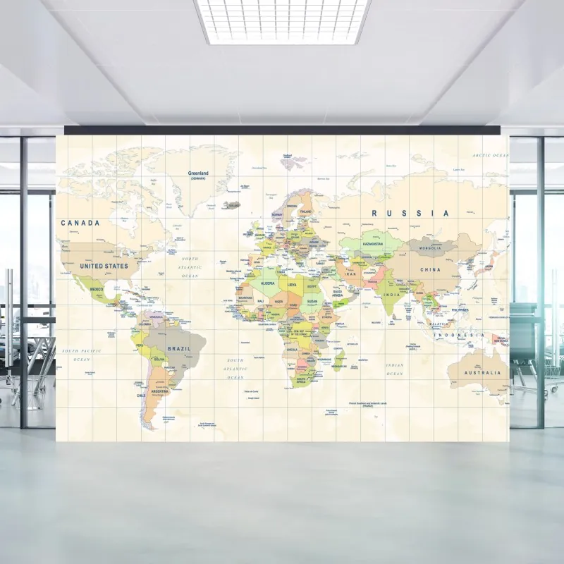 Fototapeta vintage mapa świata w pastelowych kolorach