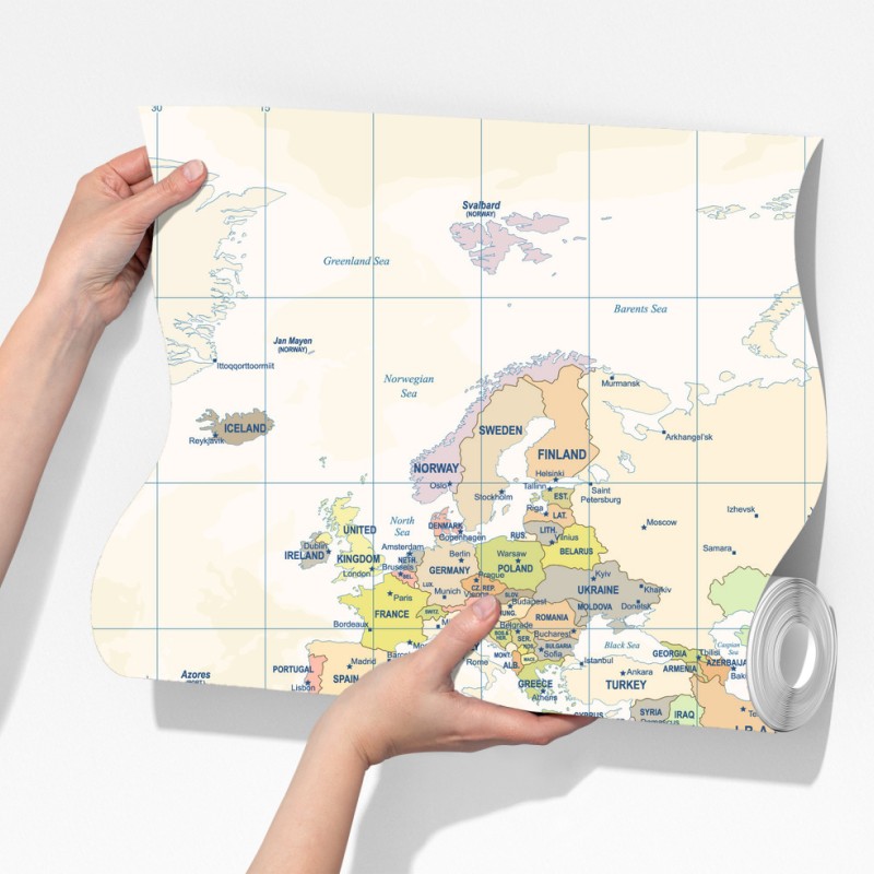 Fototapeta vintage mapa świata w pastelowych kolorach – Wallissimo® Fototapeta vintage mapa świata w pastelowych kolorach – Wallissimo®