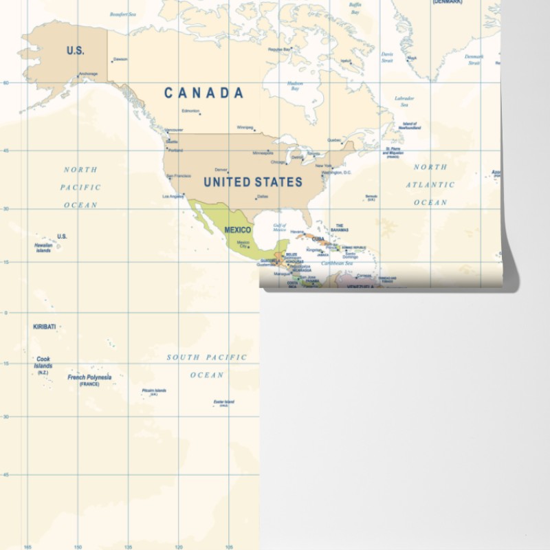 Fototapeta vintage mapa świata w pastelowych kolorach – Wallissimo® Fototapeta vintage mapa świata w pastelowych kolorach – Wallissimo®