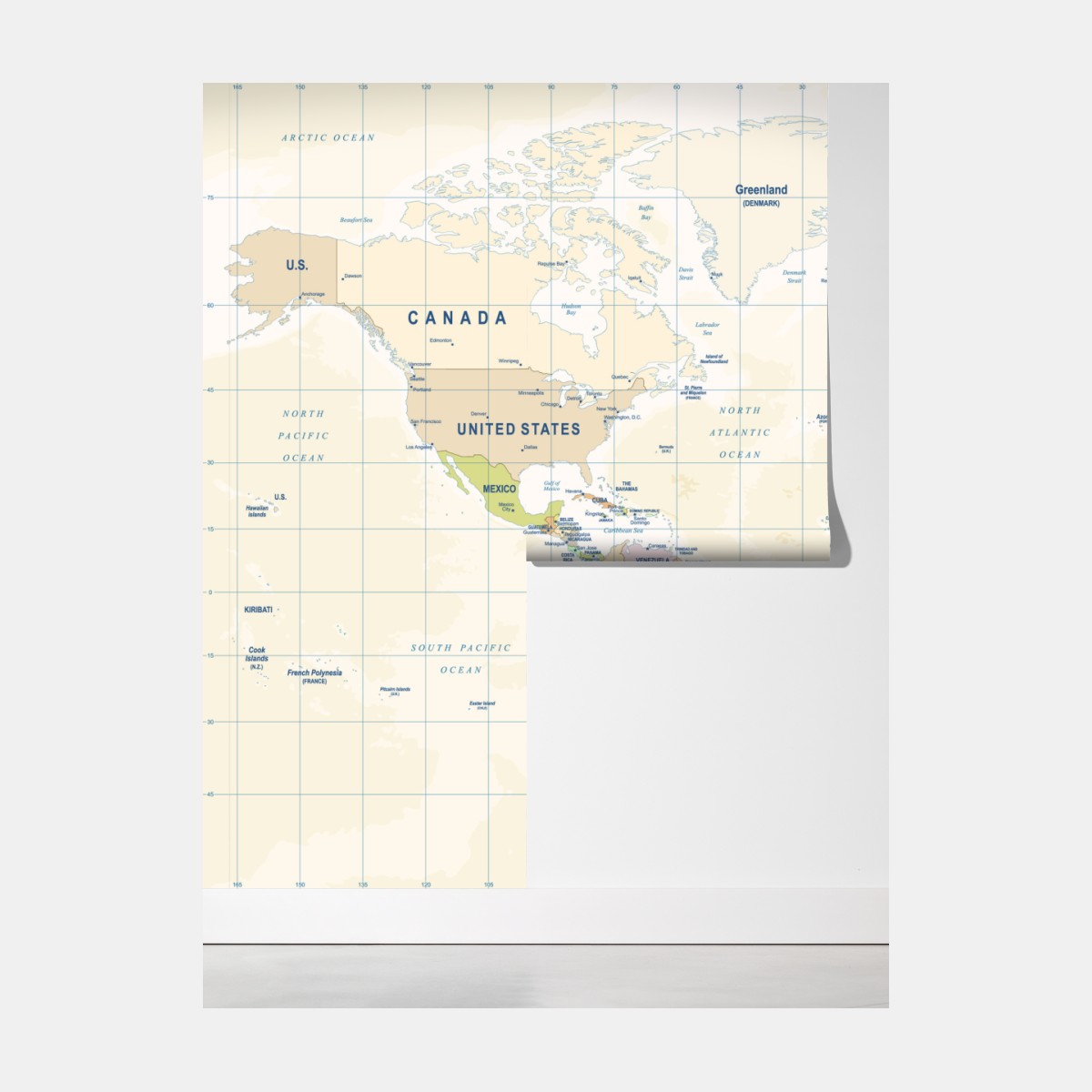 Fototapeta vintage mapa świata w pastelowych kolorach – Wallissimo® Fototapeta vintage mapa świata w pastelowych kolorach – Wallissimo®