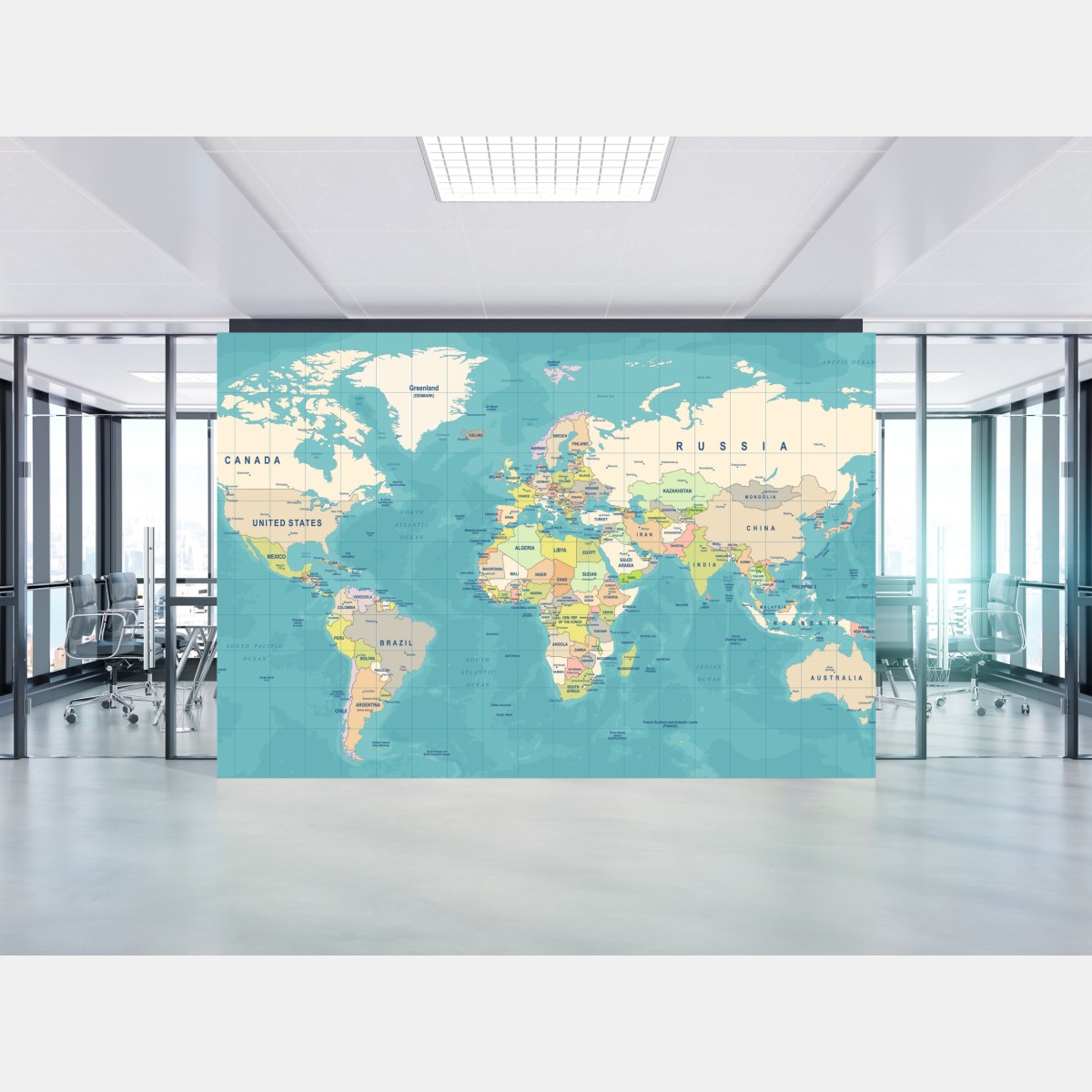 Wall mural vintage world map