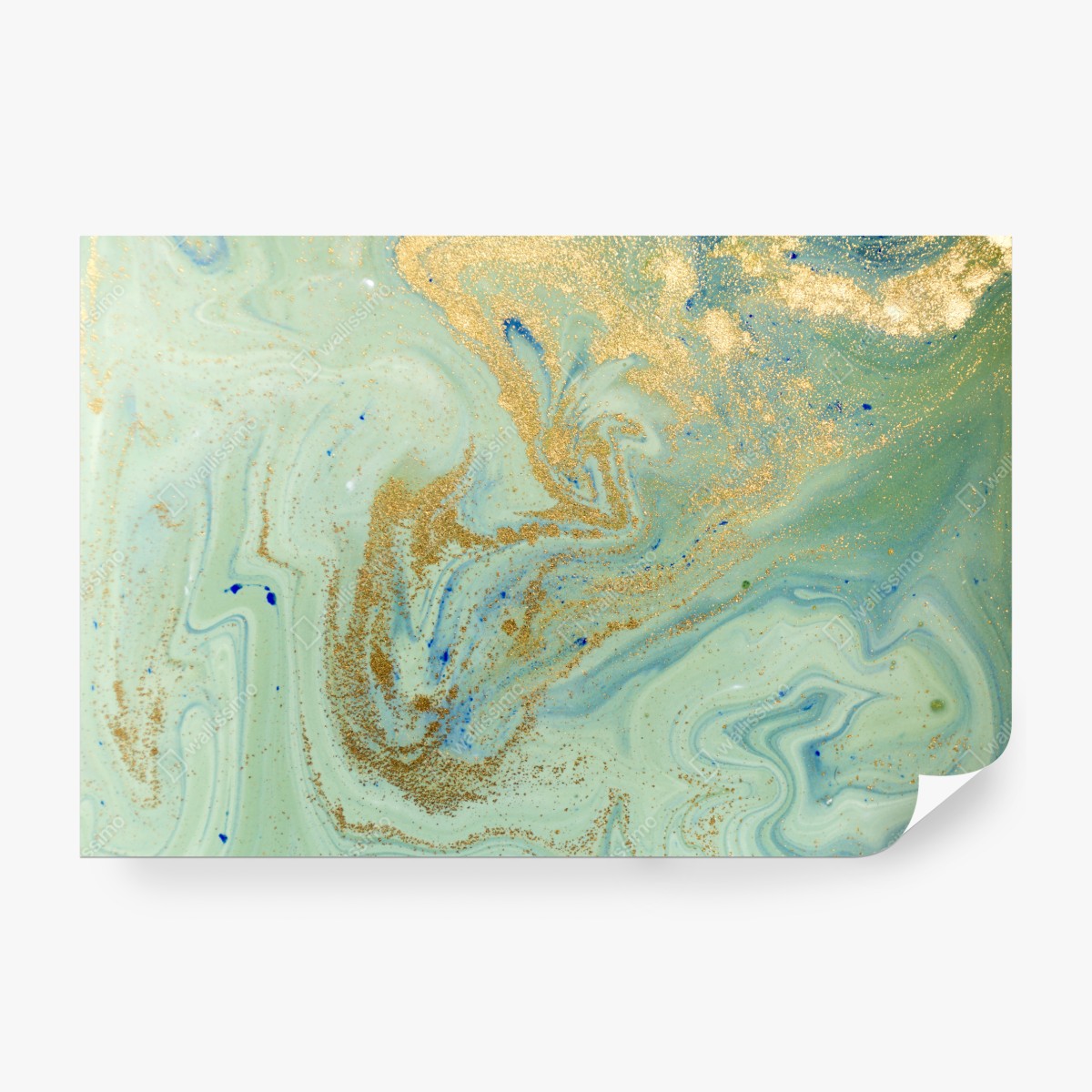 Fototapeta turkusowy marmur ze złotymi żyłkami – Wallissimo® Fototapeta turkusowy marmur ze złotymi żyłkami – Wallissimo®