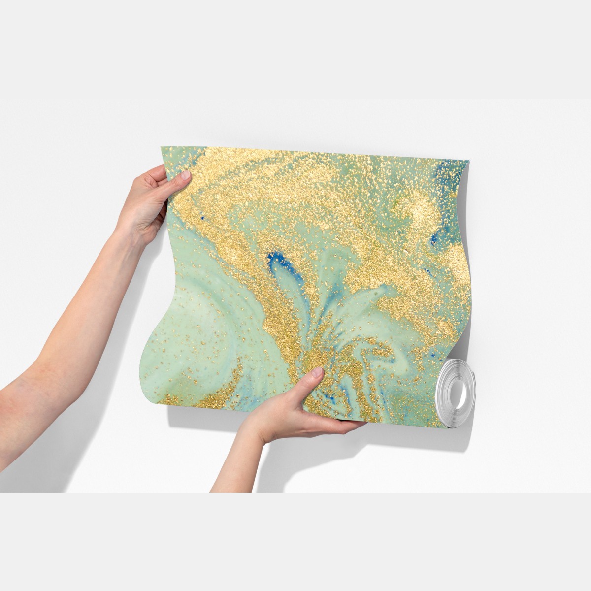 Fototapeta turkusowy marmur ze złotymi żyłkami – Wallissimo® Fototapeta turkusowy marmur ze złotymi żyłkami – Wallissimo®