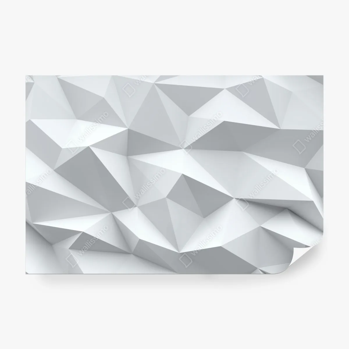 Fototapeta biały trójwymiarowy geometryczny wzór low-poly – Wallissimo® Fototapeta biały trójwymiarowy geometryczny wzór low-poly – Wallissimo®