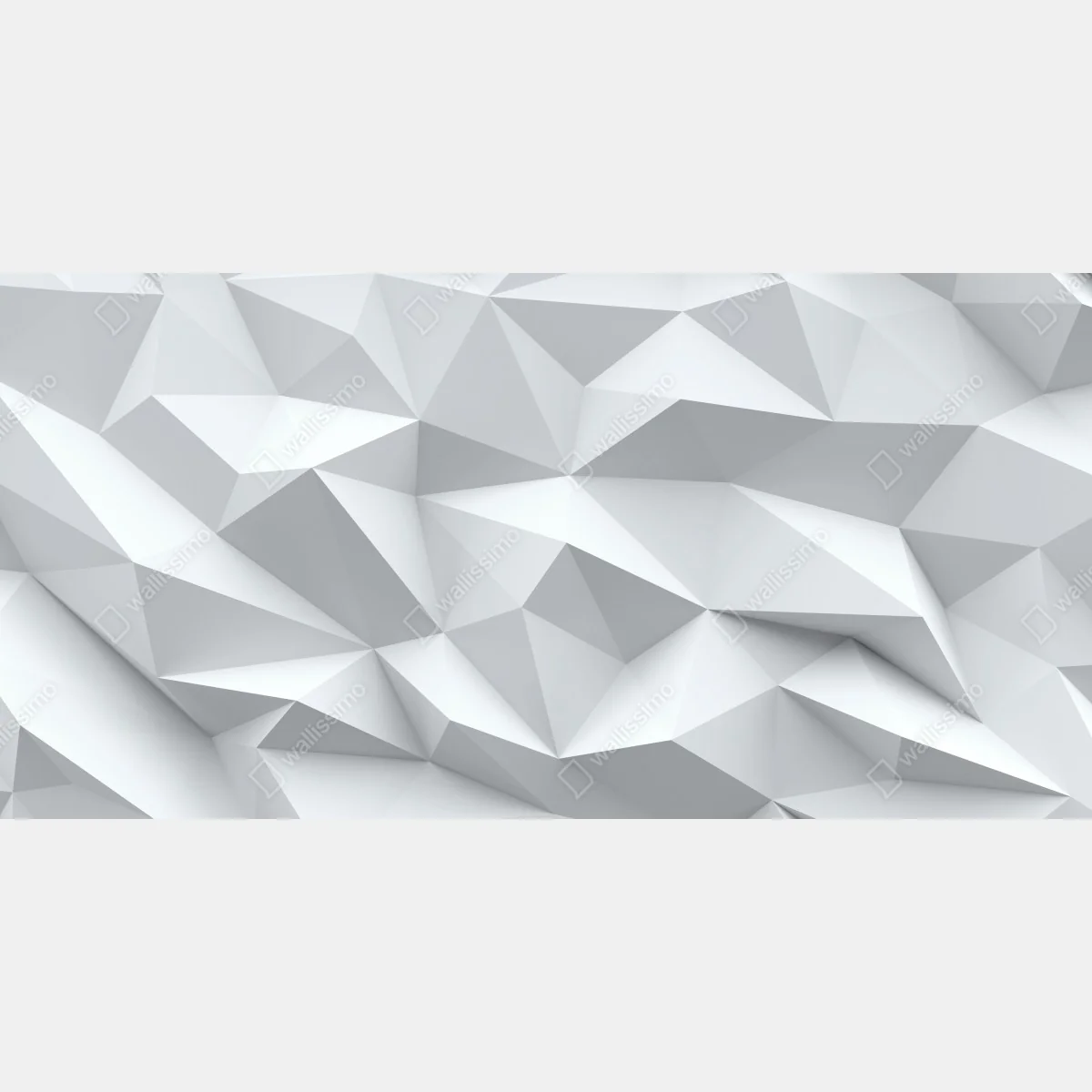 Fototapeta biały trójwymiarowy geometryczny wzór low-poly – Wallissimo® Fototapeta biały trójwymiarowy geometryczny wzór low-poly – Wallissimo®