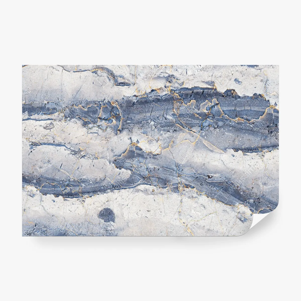 Fototapeta niebieski marmur ze złotymi żyłami – Wallissimo® Fototapeta niebieski marmur ze złotymi żyłami – Wallissimo®