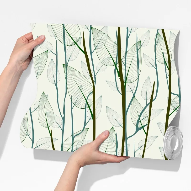 Fototapeta delikatny wzór liści i gałęzi – Wallissimo® Fototapeta delikatny wzór liści i gałęzi – Wallissimo®