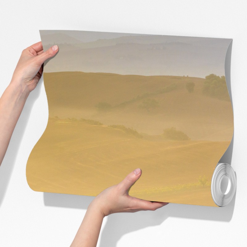 Fototapeta mglisty poranek nad Val d'Orcia – Wallissimo® Fototapeta mglisty poranek nad Val d'Orcia – Wallissimo®