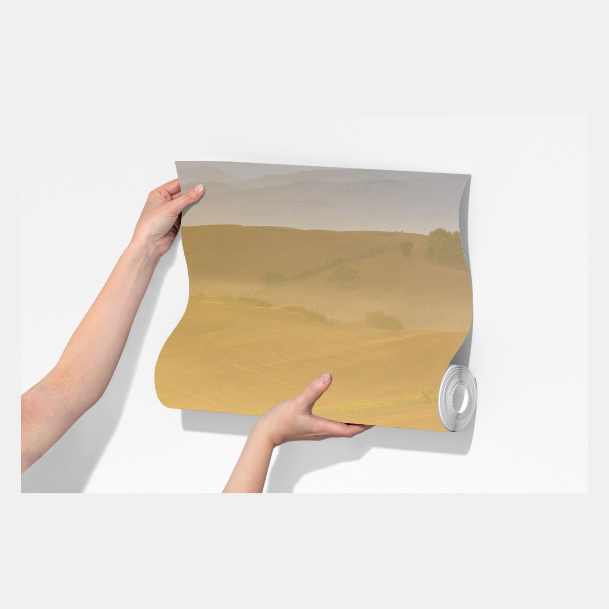 Fototapeta mglisty poranek nad Val d'Orcia – Wallissimo® Fototapeta mglisty poranek nad Val d'Orcia – Wallissimo®