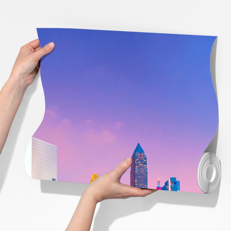 Fototapeta panorama miasta Cleveland o zmierzchu – Wallissimo® Fototapeta panorama miasta Cleveland o zmierzchu – Wallissimo®