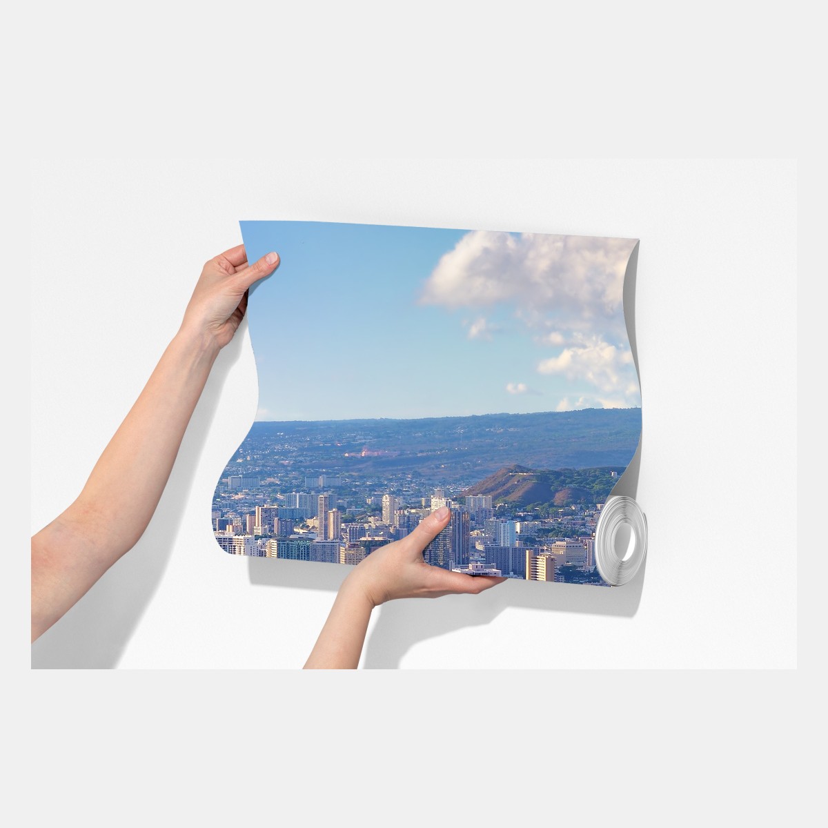 Fototapeta panoramiczny widok na nadmorskie miasto – Wallissimo® Fototapeta panoramiczny widok na nadmorskie miasto – Wallissimo®