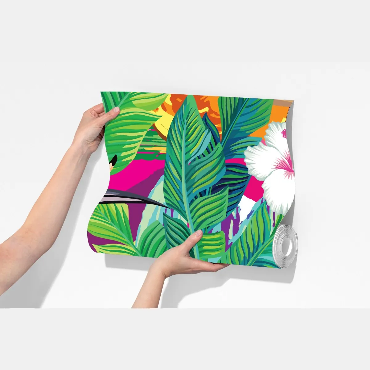 Fototapeta żywe tropikalne ptaki w dżungli – Wallissimo® Fototapeta żywe tropikalne ptaki w dżungli – Wallissimo®