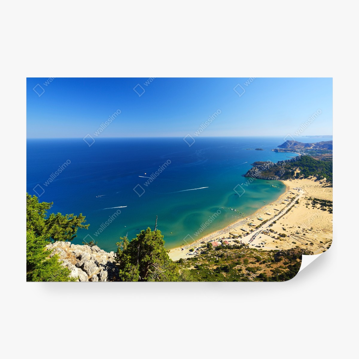 Fototapeta spokojna turkusowa panorama wybrzeża – Wallissimo® Fototapeta spokojna turkusowa panorama wybrzeża – Wallissimo®