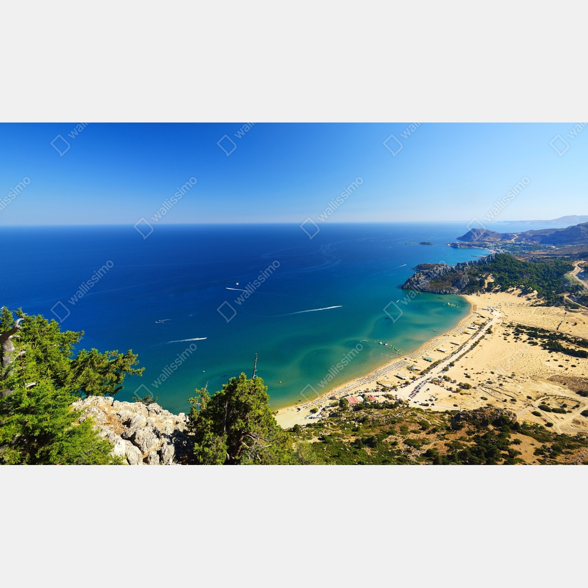 Fototapeta spokojna turkusowa panorama wybrzeża – Wallissimo® Fototapeta spokojna turkusowa panorama wybrzeża – Wallissimo®