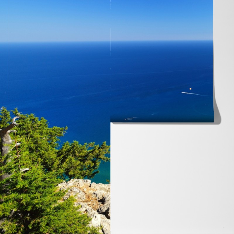 Fototapeta spokojna turkusowa panorama wybrzeża – Wallissimo® Fototapeta spokojna turkusowa panorama wybrzeża – Wallissimo®