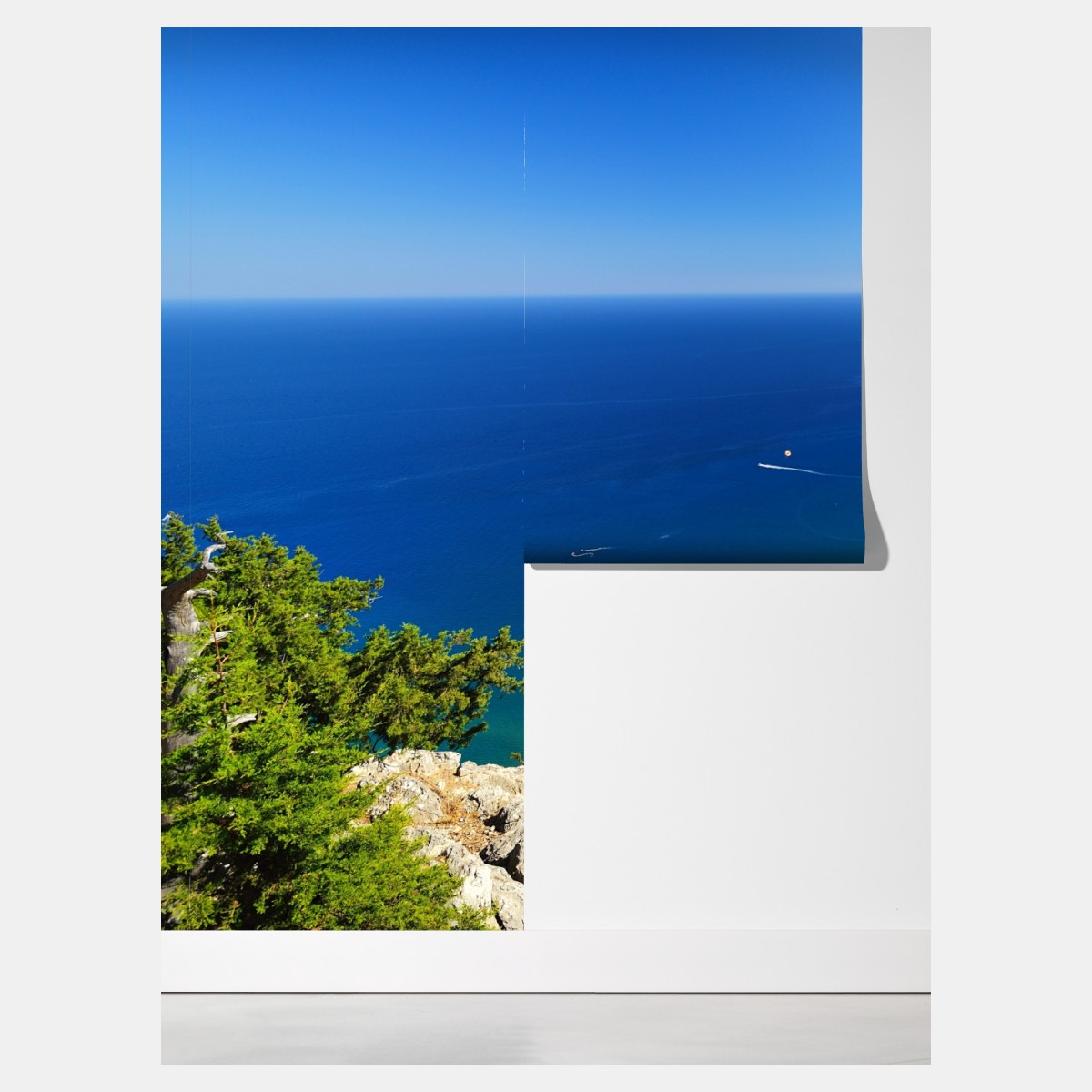 Fototapeta spokojna turkusowa panorama wybrzeża – Wallissimo® Fototapeta spokojna turkusowa panorama wybrzeża – Wallissimo®