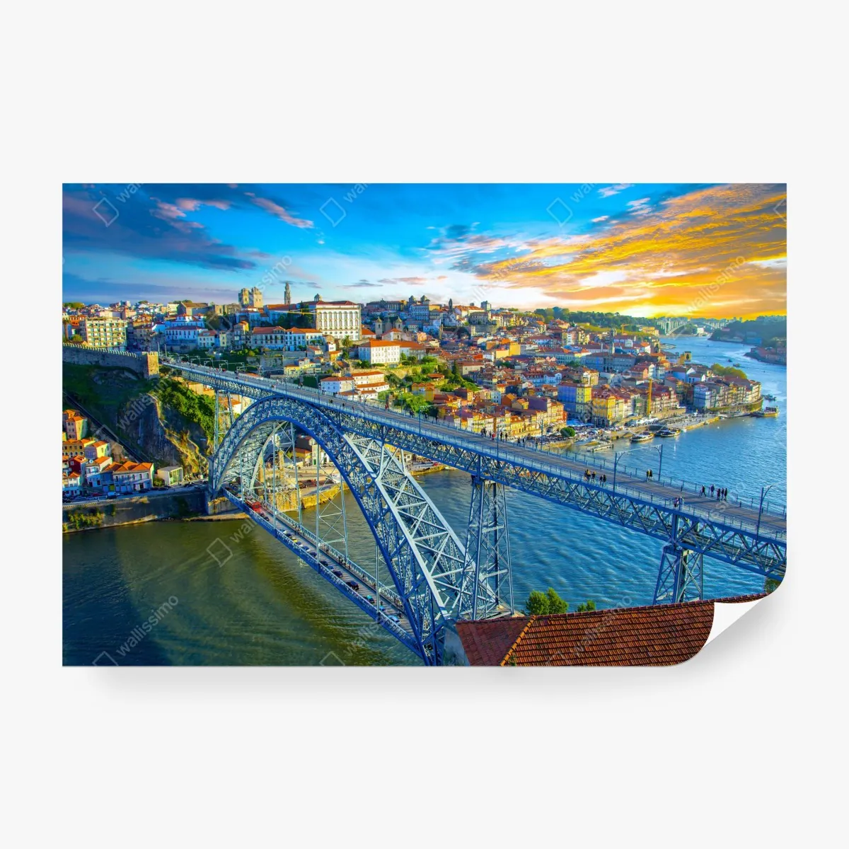 Fototapeta słoneczna panorama Porto z mostem – Wallissimo® Fototapeta słoneczna panorama Porto z mostem – Wallissimo®