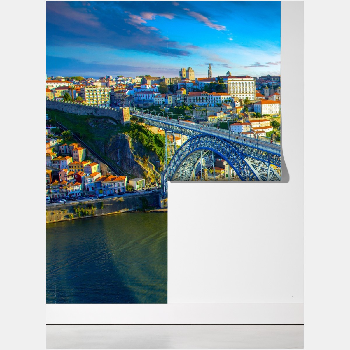 Fototapeta słoneczna panorama Porto z mostem – Wallissimo® Fototapeta słoneczna panorama Porto z mostem – Wallissimo®