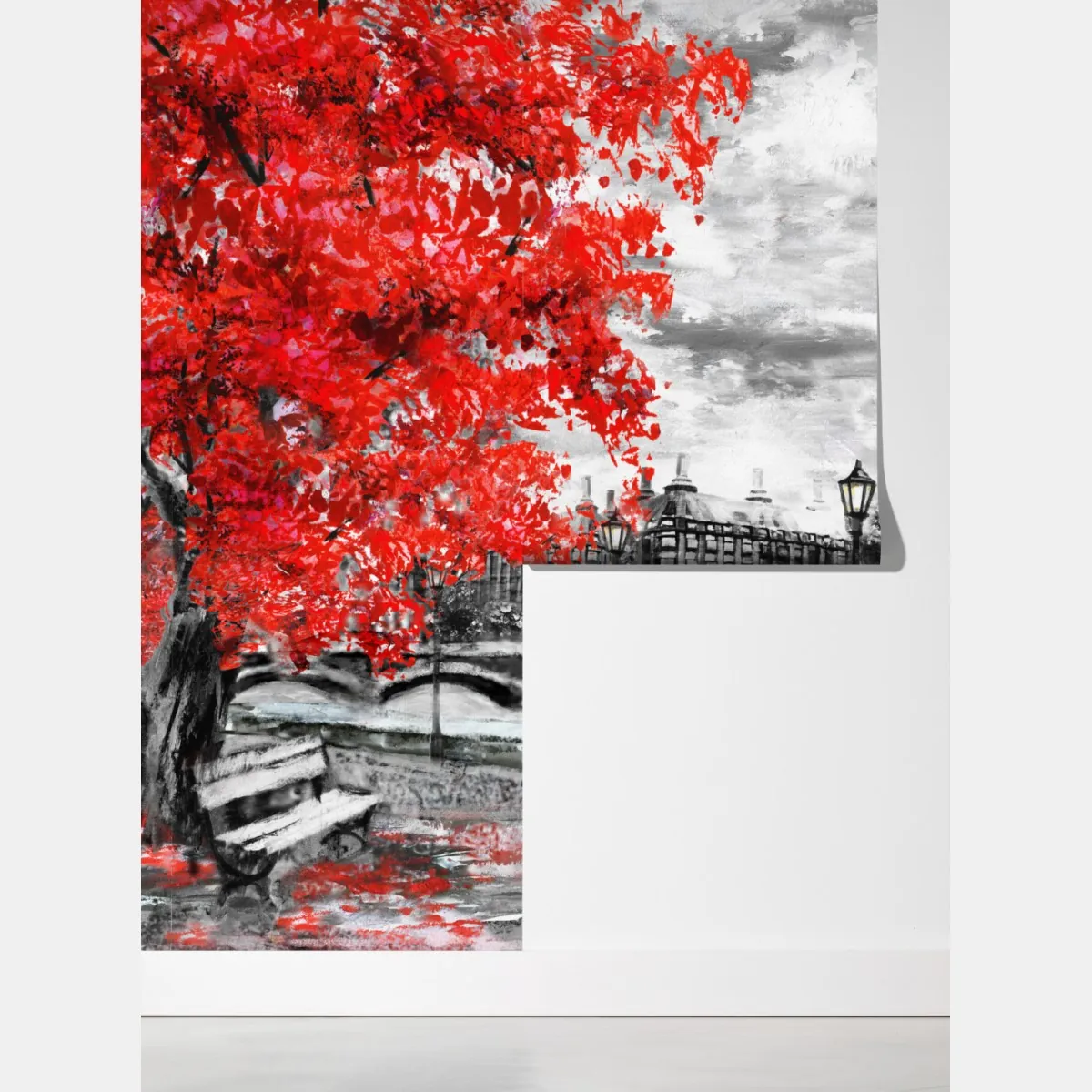 Fototapeta romantyczny deszczowy wieczór w Londynie – Wallissimo® Fototapeta romantyczny deszczowy wieczór w Londynie – Wallissimo®