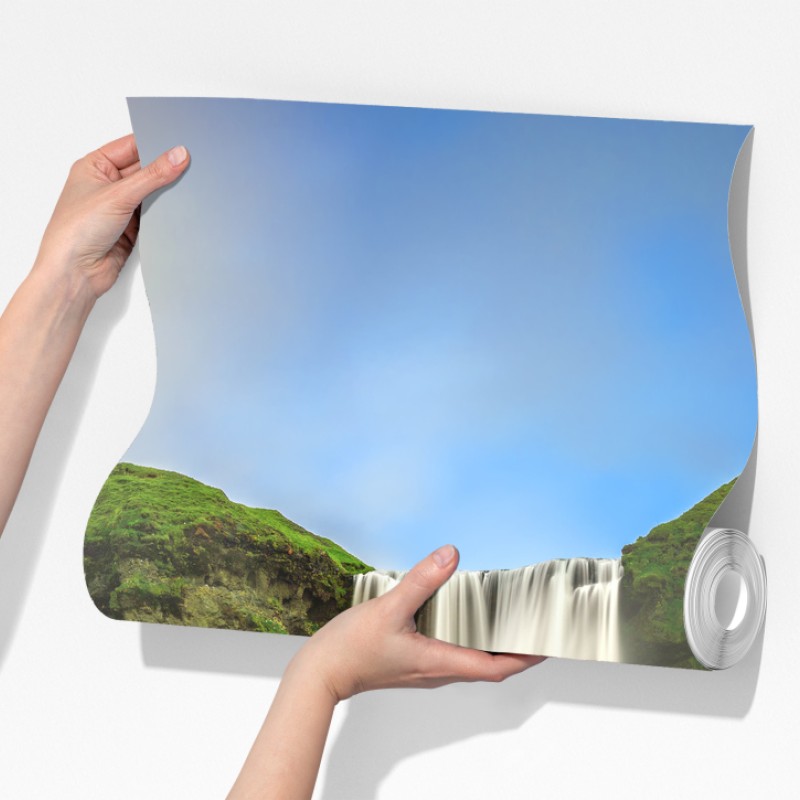 Fototapeta panorama wodospadu Skogafoss – Wallissimo® Fototapeta panorama wodospadu Skogafoss – Wallissimo®