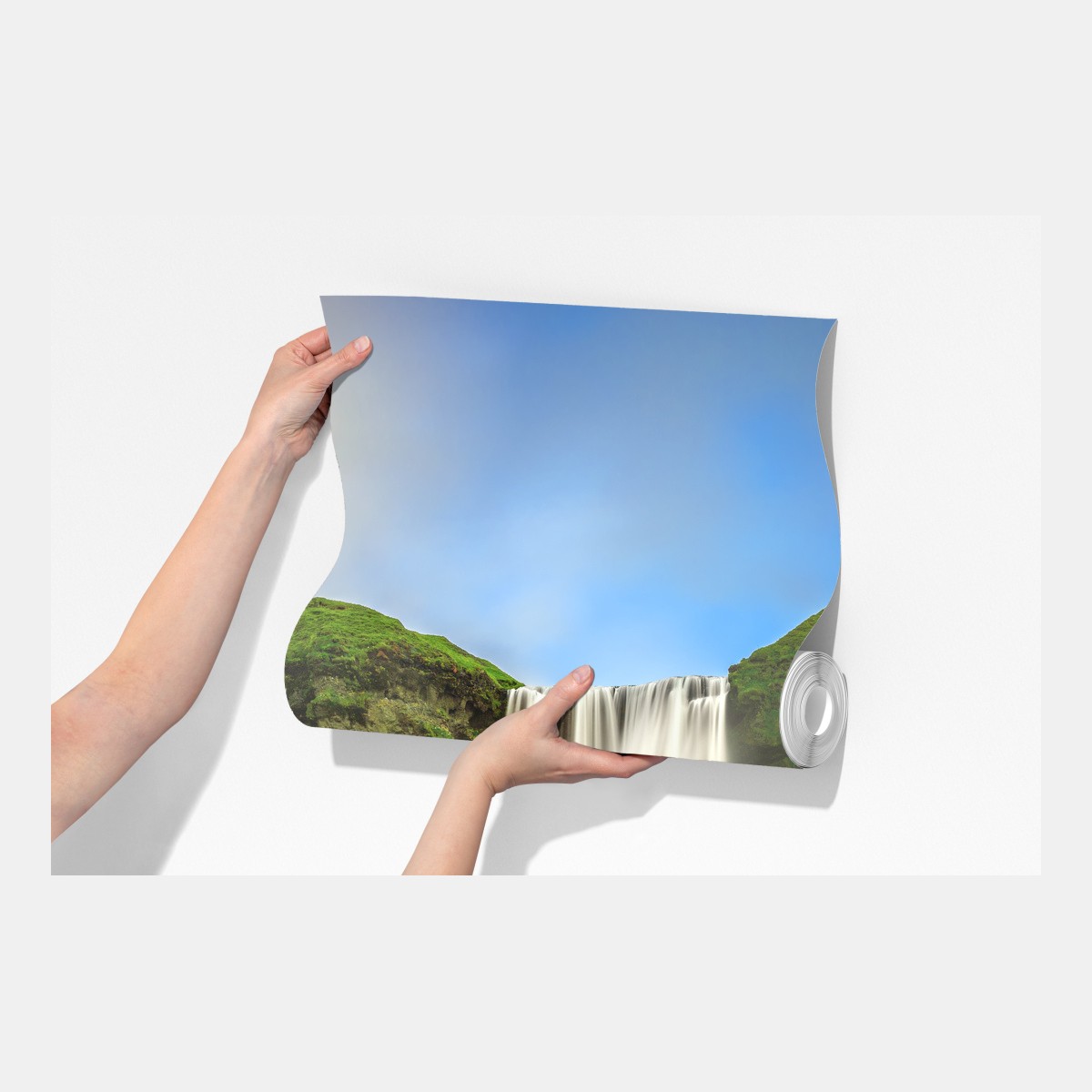 Fototapeta panorama wodospadu Skogafoss – Wallissimo® Fototapeta panorama wodospadu Skogafoss – Wallissimo®