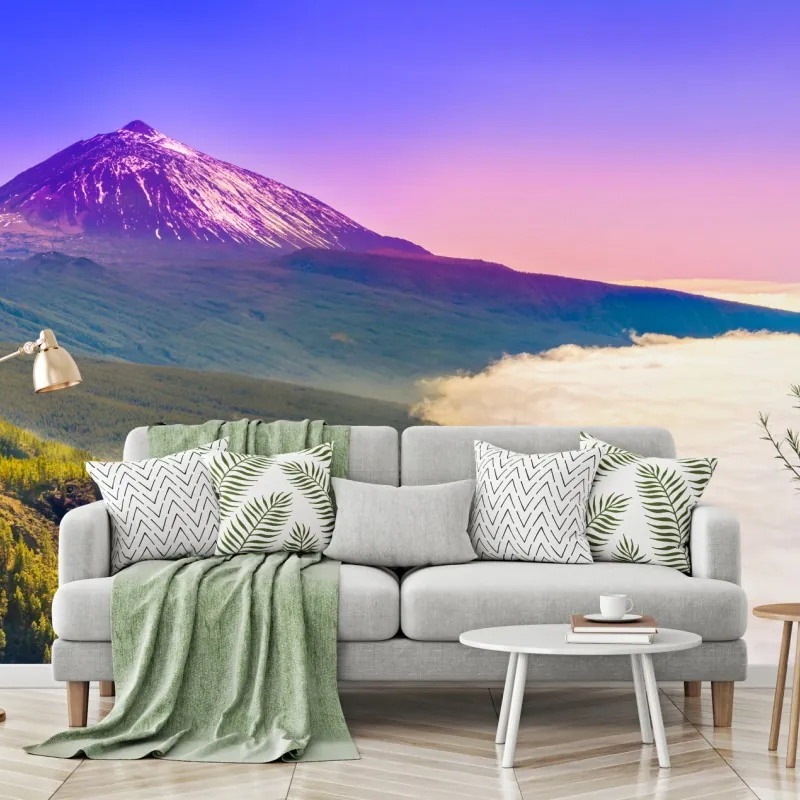 Fototapeta szczyt wulkanu Teide nad morzem chmur