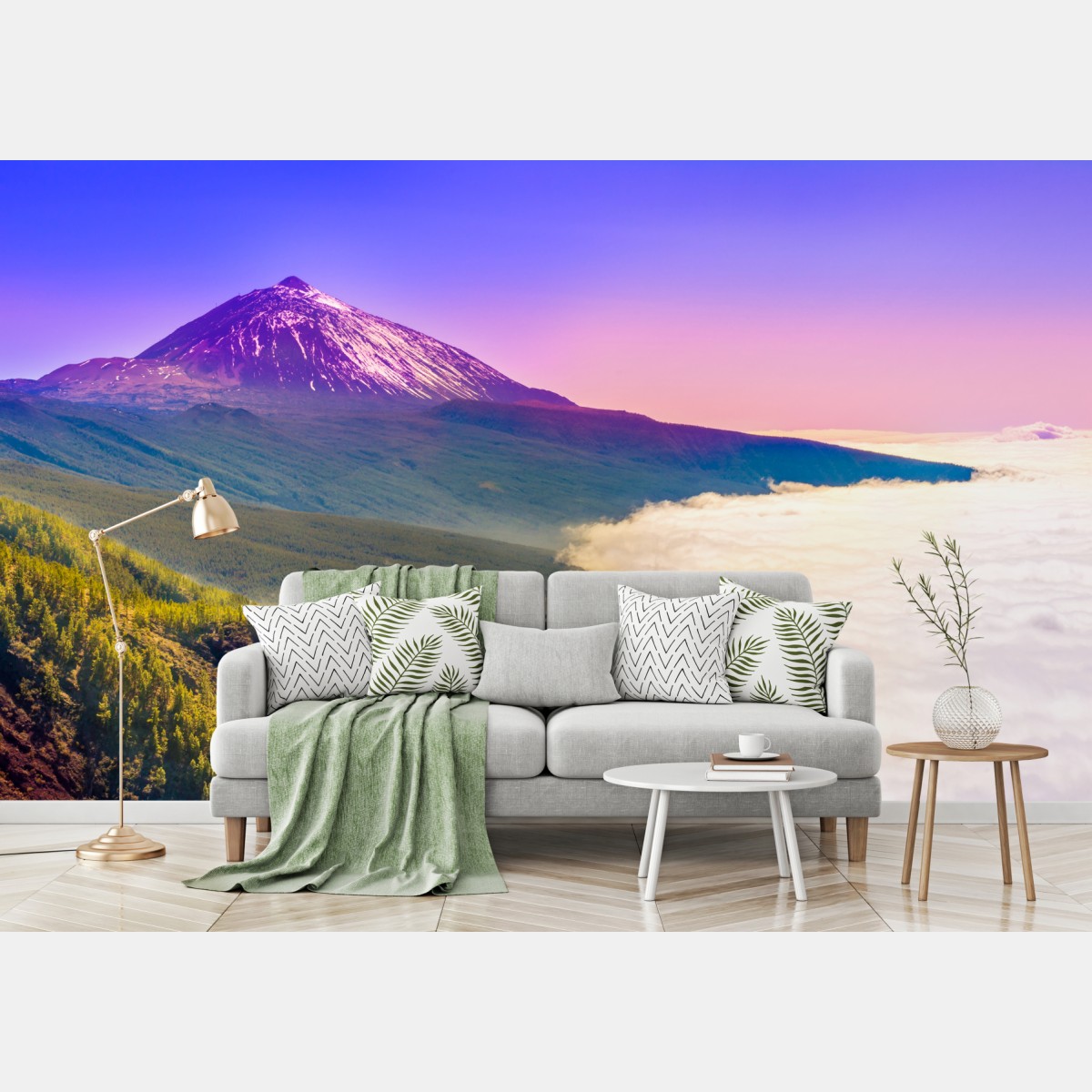 Wall mural Teide volcanic peak above a sea of clouds