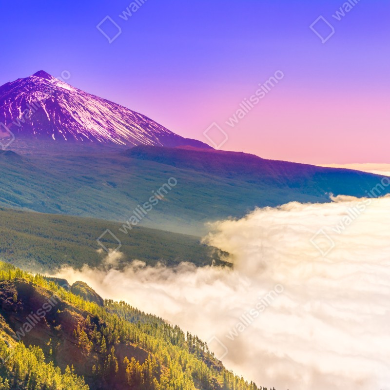 Fototapeta szczyt wulkanu Teide nad morzem chmur – Wallissimo® Fototapeta szczyt wulkanu Teide nad morzem chmur – Wallissimo®