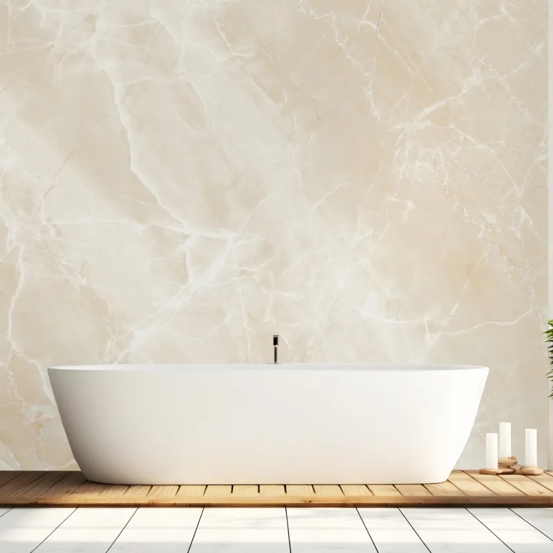 Fototapeta beżowa tekstura marmuru z białymi żyłami