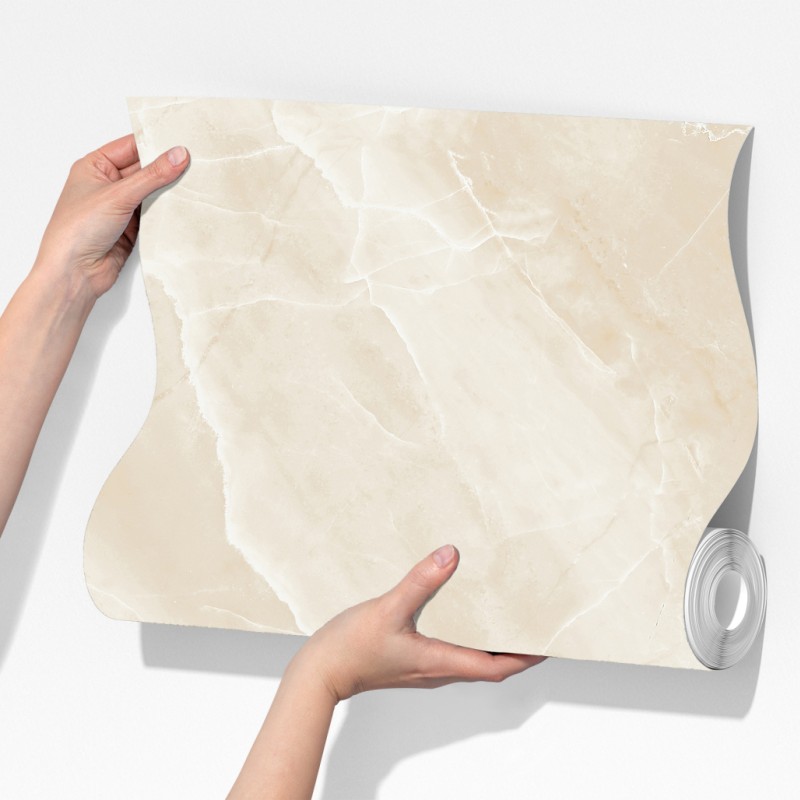 Fototapeta beżowa tekstura marmuru z białymi żyłami – Wallissimo® Fototapeta beżowa tekstura marmuru z białymi żyłami – Wallissimo®